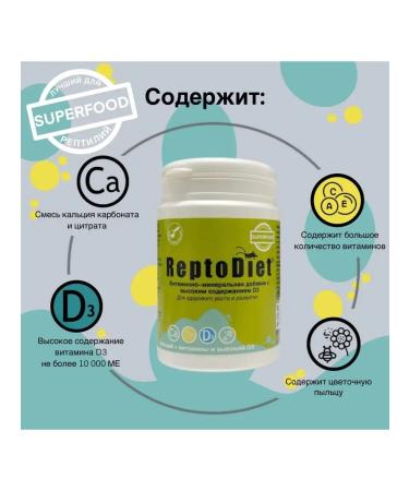 ReptoDiet Vitamin-mineral additive with high D3 content - Buy Online on GoSupps.com