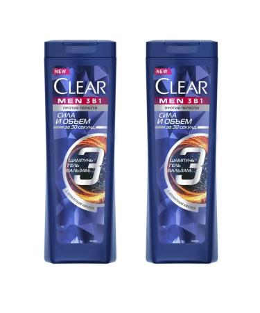 clear Shampoo 3 in 1 volume and the strength of d fat hair 400ml 2pcs