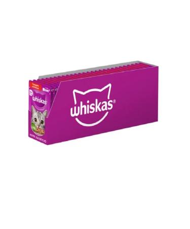 WHISKAS Wet food of beef and lamb jelly 75 g x 56 - Buy Online on GoSupps.com