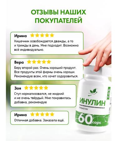 NaturalSupp Bad Inulin 500 mg Pre digestive Pre digestive 60 capsules - Buy Online on GoSupps.com