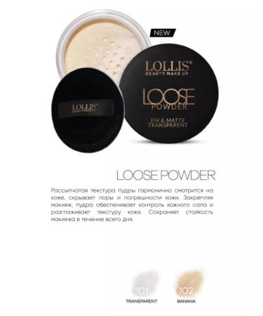 LOLLIS Loose Powder Transparent 101 Faces - Buy Online on GoSupps.com