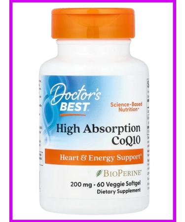 Doctor's Best Coenzyme Q10 with Bioperine 200 mg 60 pcs