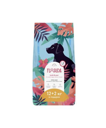 Florida Dry food for dogs of medium breeds of lamb 12 + 2 kg