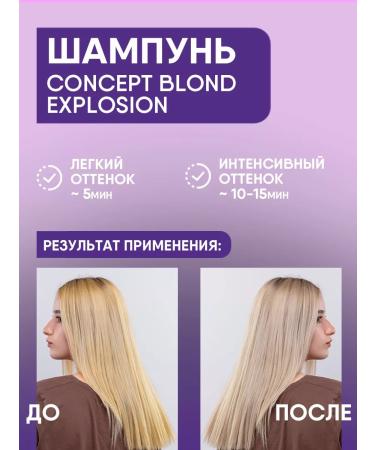 CONCEPT MOSCOW Shampoo against yellowness for blond hair 300ml - Buy Online on GoSupps.com