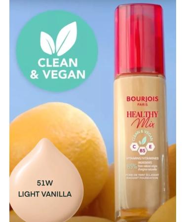 Bourjois Healthy Mix 51w Light Vanilla 30 ml Tonal Face Cream