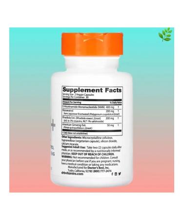 Doctor's Best Nmn + nicotinamide mononucleotide 200 mg - Buy Online on GoSupps.com