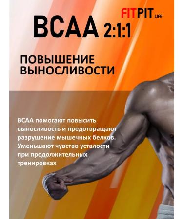 FITPIT Amino acids BCAA 2 1 1 200 g peach strength and recovery - Buy Online on GoSupps.com