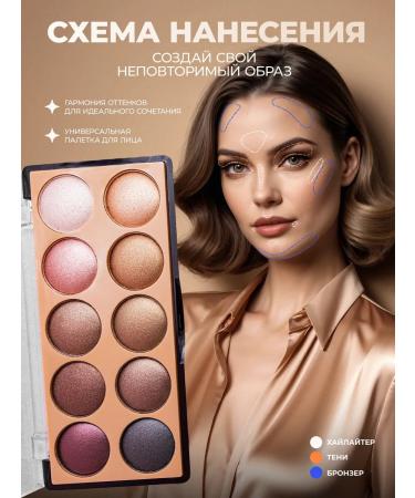 Facebeauty Highlighter for the face and body palette - Buy Online on GoSupps.com