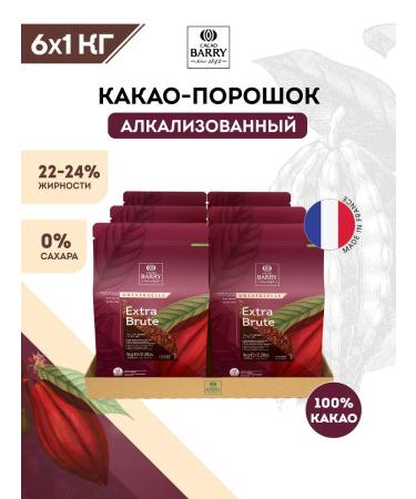 Cacao Barry Cocoa Powder Alcalized Extra Brute (6*1 kg)
