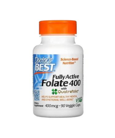 Doctor's Best Active folat 400 with Quatrefolic 90 capsules