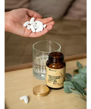 Dr Herbs Calcium magnesium zinc vitamins D3 K2 for bones and hair - Buy Online on GoSupps.com