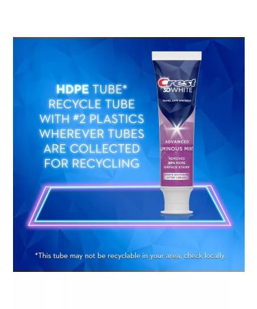 CREST 3D White Advanced Luminous Mint - Toothpaste 104 G (2 pcs.) - Buy Online on GoSupps.com