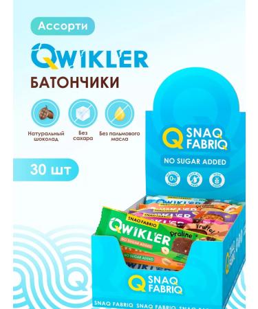 Snaq Fabriq Qwikler chocolate bars without sugar "Assort" 30 pcs