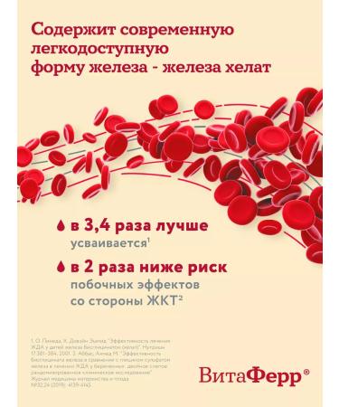 VitaFerr HEALAT Iron with vitamins B6 B12 C bisginate vitafaferp - Buy Online on GoSupps.com