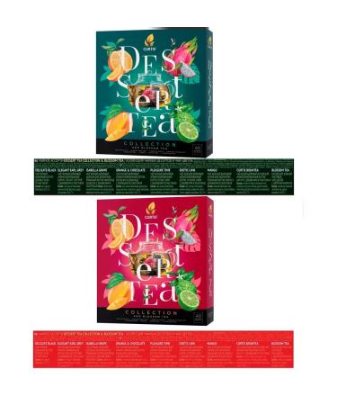 Detachment of tea Dessert Tea Collection 2 packages (80pcs+flowers) - Buy Online on GoSupps.com