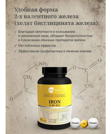 MedCraft Iron HEALAT AND VITAMINS for women Iron Bad - Buy Online on GoSupps.com