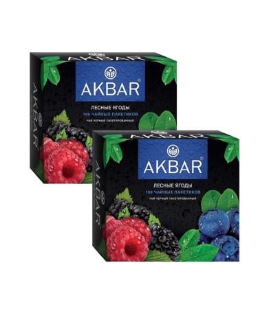 Akbar Tea black batyr forest berries 100 bags 2 pieces