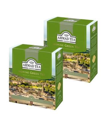 Ahmad Tea Green tea with jasmine Ahmad 100 packages 2 pieces - Buy Online on GoSupps.com