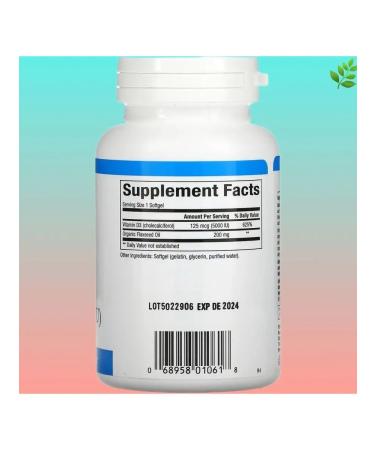 Natural Factors Vitamin D3 125 mcg (5000 IU) 240 pcs - Buy Online on GoSupps.com