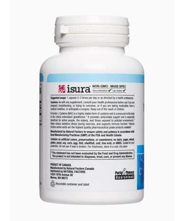 Natural Factors N-acetylcystein NAC American vitamins - Buy Online on GoSupps.com