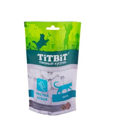 Titbit Cat pillows brushing teeth with duck and mint 60 g - Buy Online on GoSupps.com