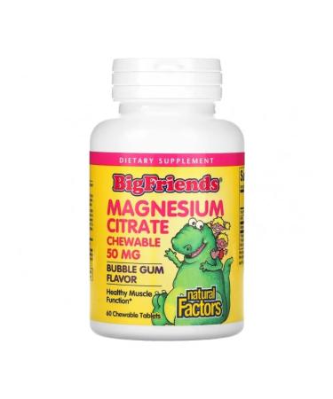 Natural Factors Big Friends magnesium citrate 60 tablets