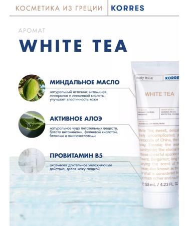 Korres Body milk 'White Tea' 125ml - Buy Online on GoSupps.com