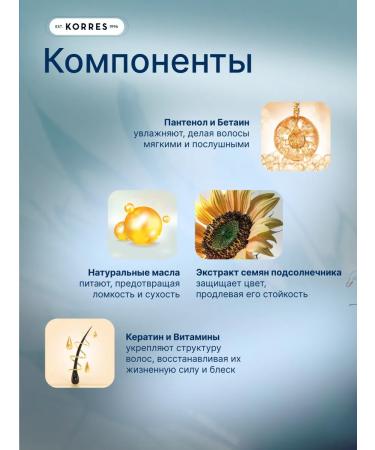 Korres Balm for dyed hair with sunflower 200 ml - Buy Online on GoSupps.com