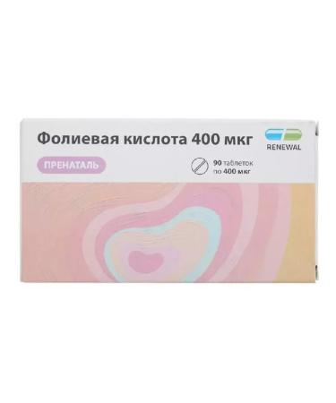 RENEWAL Folic acid prenatal tablets 400 mcg 90 pcs