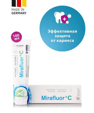 miradent Caries toothpaste with miFluor fluorine c 100 ml
