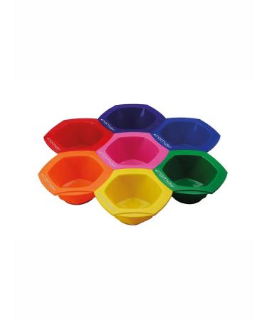 Comair A set of plastic bowls for staining "Rainbow"