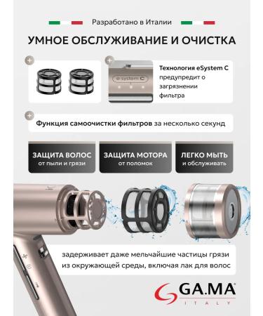 GAMA Hair hair dryer GA. Ma IQ1 Perfetto (Pink) - Buy Online on GoSupps.com