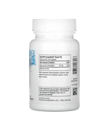 Thorne Picoline zinc 30 mg 60 capsules - Buy Online on GoSupps.com