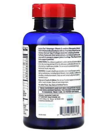 21st Century Glucosamine chondroitin MSM vitamin D3 - Buy Online on GoSupps.com