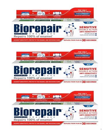 Biorepair Toothpaste sensitive dual effect 75ml - 3pcs