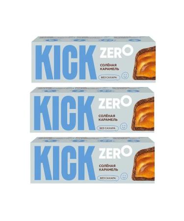 Kickyourenergy Kick Baton with salt caramel in chocolate without sugar 3pcs