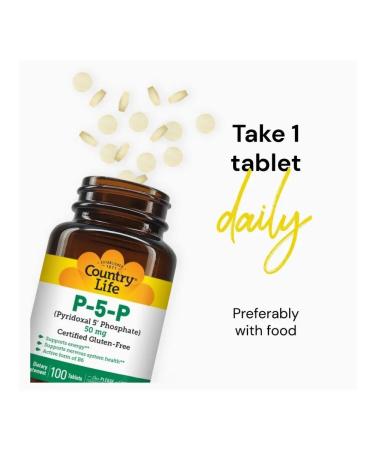 Country Life P5P Vitamin B6 Iherb Pyridoxal-5-phosphate 50 mg - Buy Online on GoSupps.com