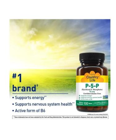 Country Life P5P Vitamin B6 Iherb Pyridoxal-5-phosphate 50 mg - Buy Online on GoSupps.com
