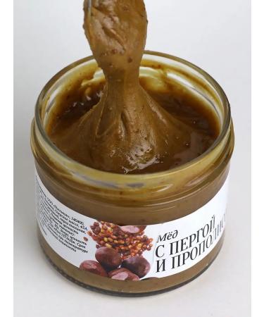 The Good Beekeeper Honey with perga and propolis 250 g in a glass jar - Buy Online on GoSupps.com