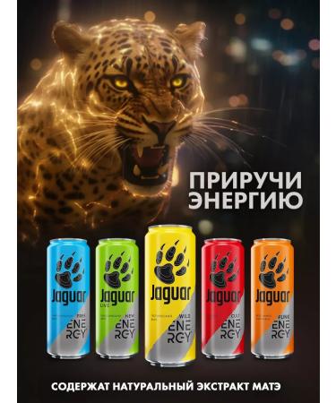 Jaguar Energy Drink Energetic Jaguar Funk 0.45 l x 12 pcs. F - Buy Online on GoSupps.com
