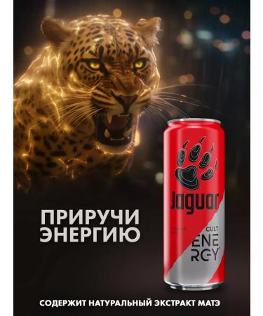 Jaguar Energy Drink Energetic Jaguar Cult 0.45 l x 12 pcs. F - Buy Online on GoSupps.com