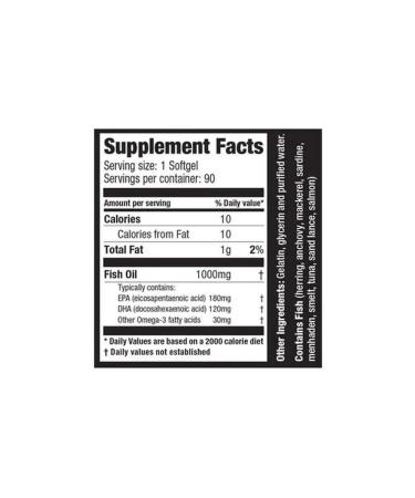 Ultimate Nutrition Omega 3 1000mg 90pcs Fish oil - Buy Online on GoSupps.com