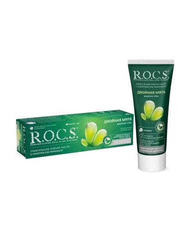ROCS Mint toothpaste energy in the morning of 74 g 2 pcs - Buy Online on GoSupps.com