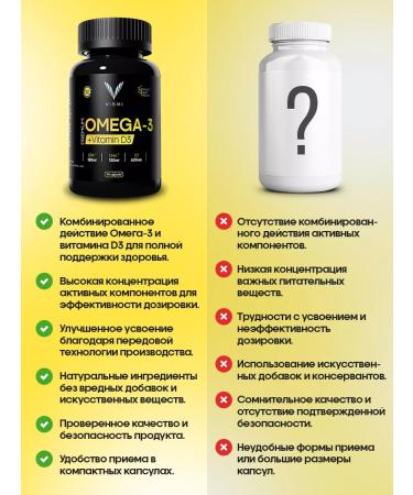 Vismi Omega-3 + vitamin D3 90 capsules - Buy Online on GoSupps.com