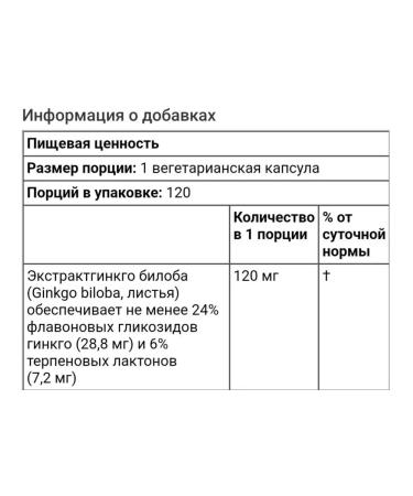 Doctor's Best Ginkgo Biloba Ginkgo Biloba 120 capsules - Buy Online on GoSupps.com