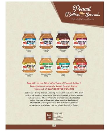 Jabsons Peanut paste (oil) 350 g. With pieces of peanuts - Buy Online on GoSupps.com