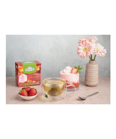 Ahmad Tea Tea in pyramids green strawberry mousse 20 bags x 4pcs - Buy Online on GoSupps.com