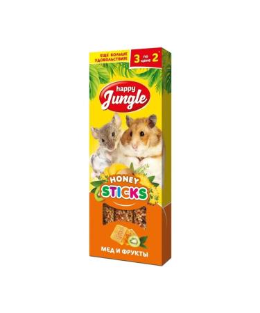 HAPPY JUNGLE Sticks for small rodents honey+fruits 3pcs (5 pieces) - Buy Online on GoSupps.com