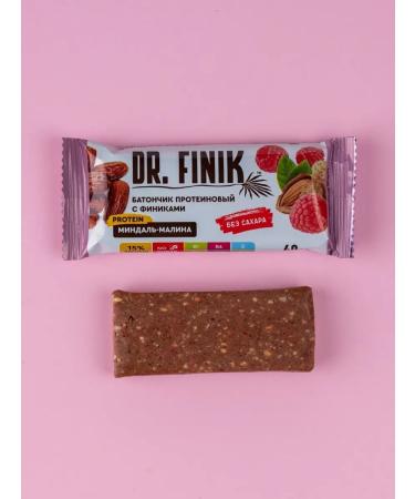 DrFinik Protein bars without sugar with raspberries and almonds 6 pcs - Buy Online on GoSupps.com