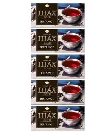 Shah Black tea with bergamot 5pcs 50g (25 packs in a pack) - Buy Online on GoSupps.com